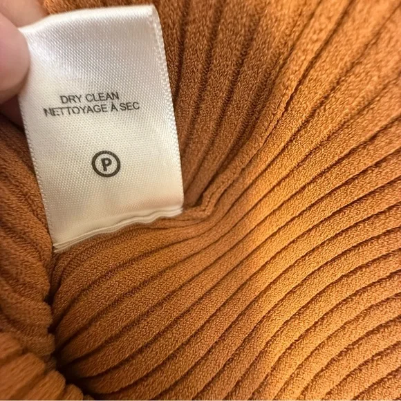 A.L.C. Eleanor Ribbed Knit Button Front Dress Rust Brown Size M - Picture 12 of 13